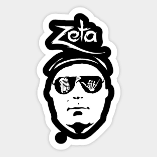 Zeta en Blanco Sticker